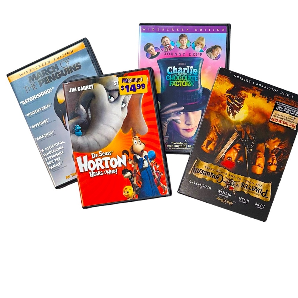 DVD bundle: 4  pre-Played movies for kids